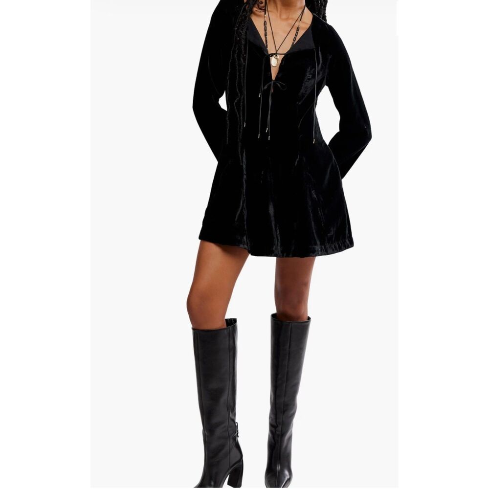 Free People Black Dress Size 4 New With Tags NWT